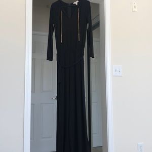 Michael Kors long sleeve flare leg jumpsuit